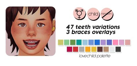 yooniesim|Growing Pains Child Teeth Set .